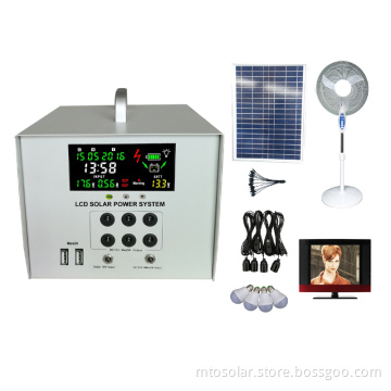 40W solar lighting system load tv fan